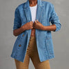 Women's Oversized Blue Denim Jacket | Classic Jean Jacket